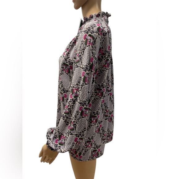 RUNGOLEE Aspen Floral Patterned Blouse with Pink Accents size M - Picture 3 of 4